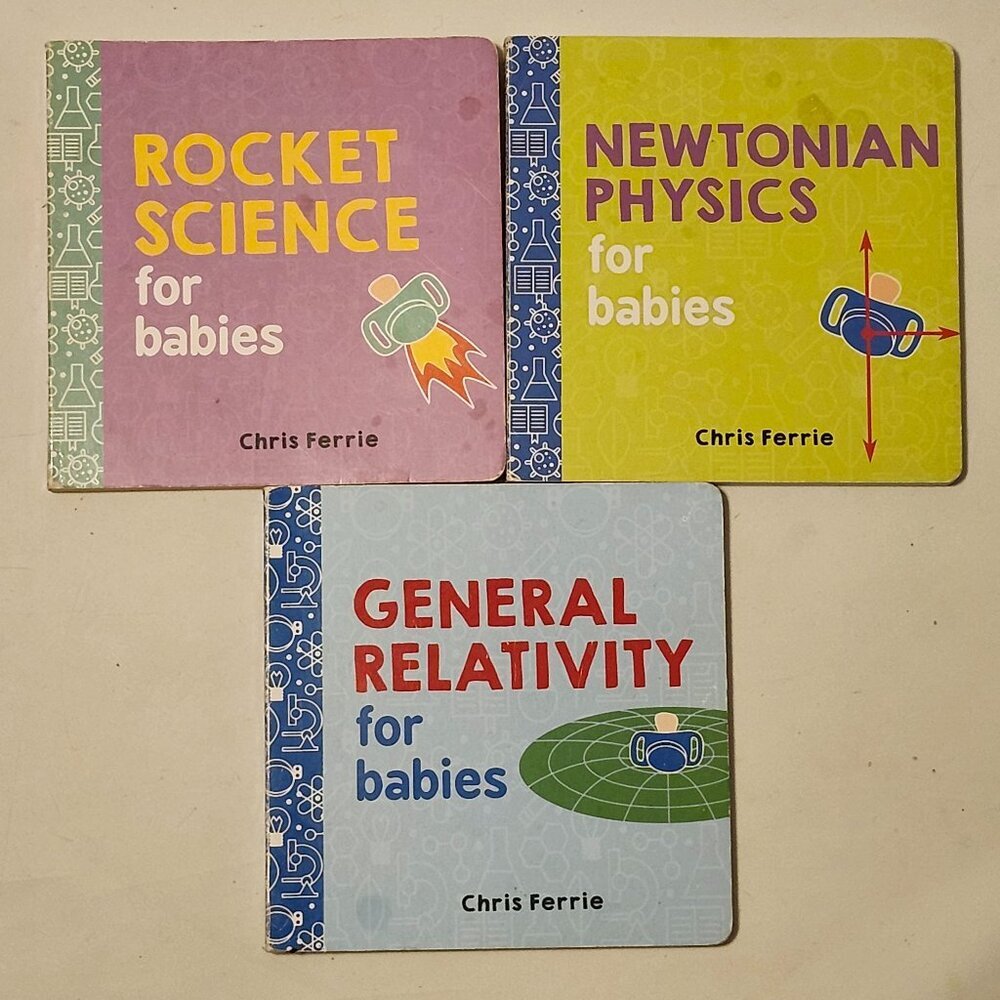 CHRIS FERRIE Rocket Science for Babies Book Lot of 3 Preowned